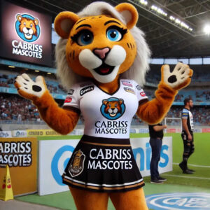 "Leona, a mascote vibrante e cheia de personalidade da Fábrica Cabriss Mascotes! Com seu design exclusivo e acabamento impecável, ela é um exemplo do que fazemos de melhor: mascotes de vestir personalizados, confortáveis e impactantes. Criamos personagens que dão vida à sua marca, encantam o público e tornam qualquer evento inesquecível. Conheça a qualidade Cabriss e transforme sua ideia em um mascote surpreendente!"